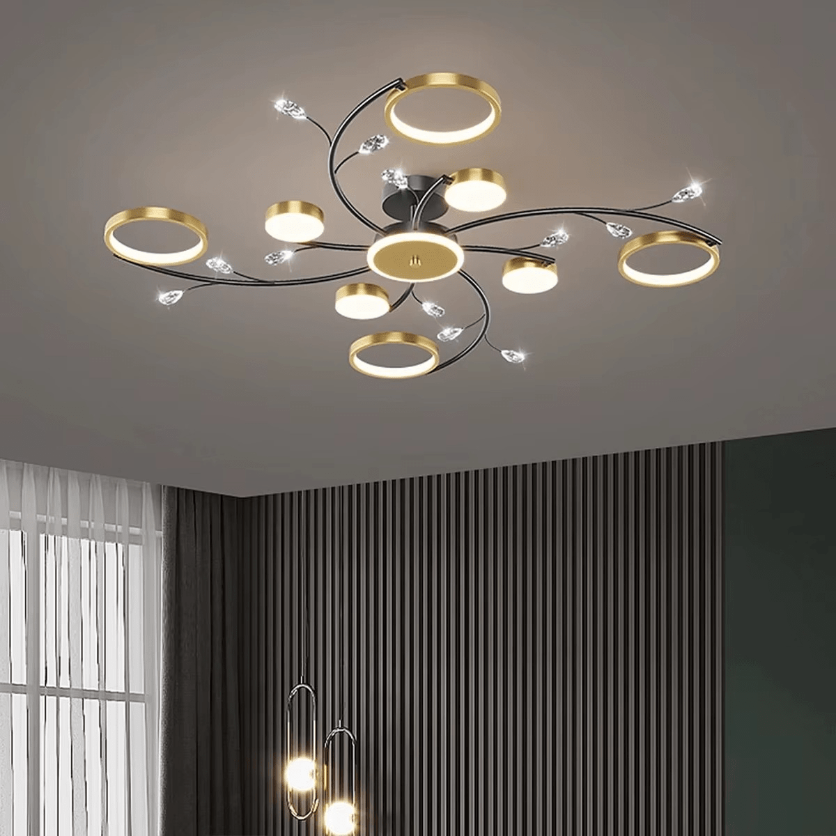 Plafonnier LED avec cristaux en métal - product_type_Atelier Luisiano