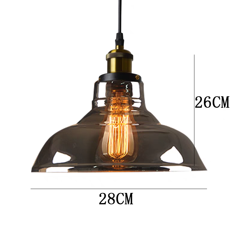 Suspension industrielle en verre fumé ROMINA