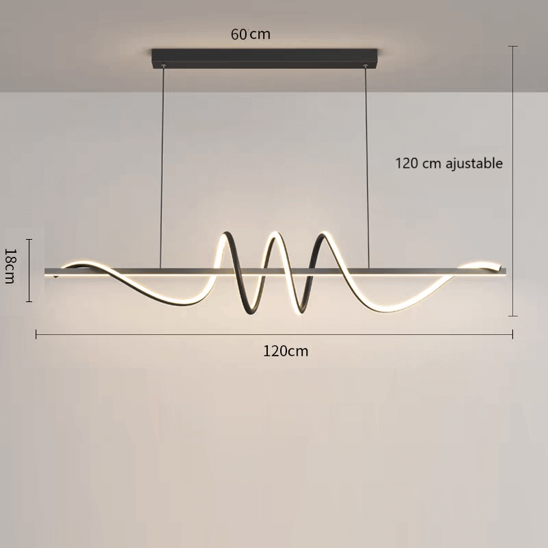 Suspension îlot cuisine LED | TOURBILLON