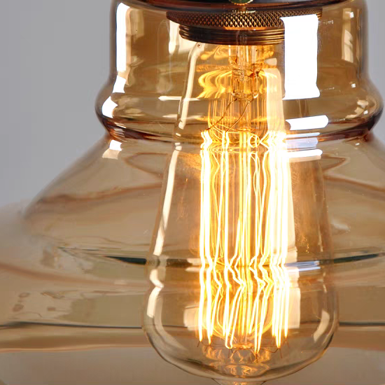 Suspension industrielle en verre fumé ROMINA