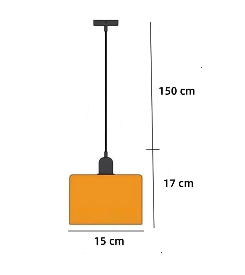 Suspension Scandinave en verre cylindrique