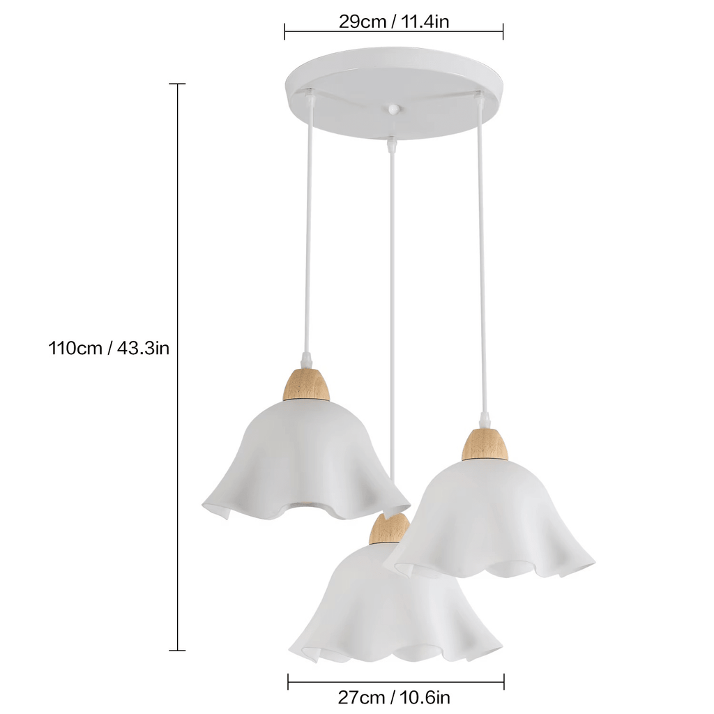 Suspension 3 lampes fleur en verre ZEWA - product_type_Atelier Luisiano