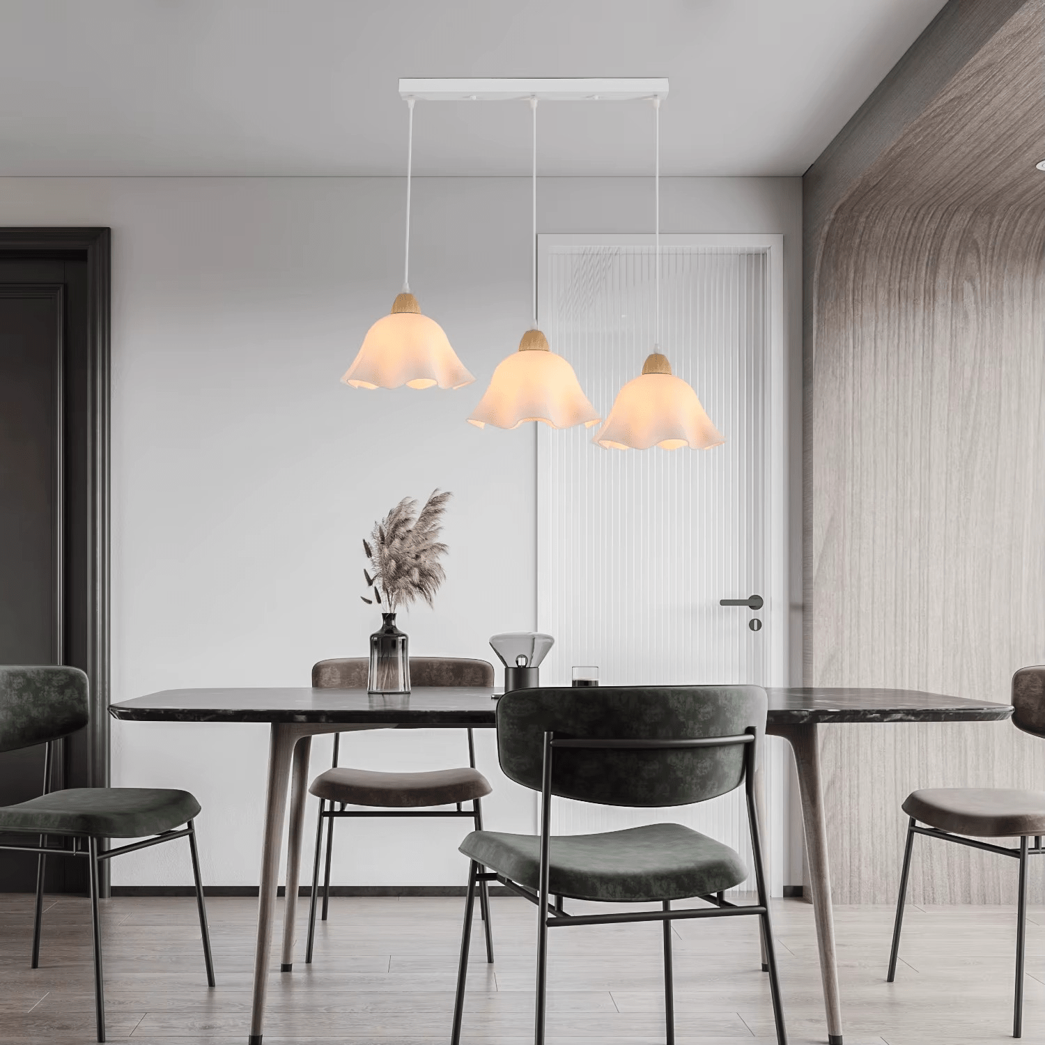 Suspension 3 lampes fleur en verre ZEWA - product_type_Atelier Luisiano
