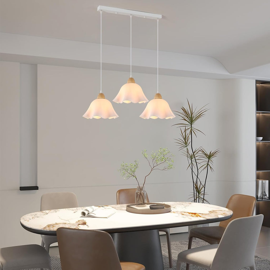 Suspension 3 lampes fleur en verre ZEWA - product_type_Atelier Luisiano