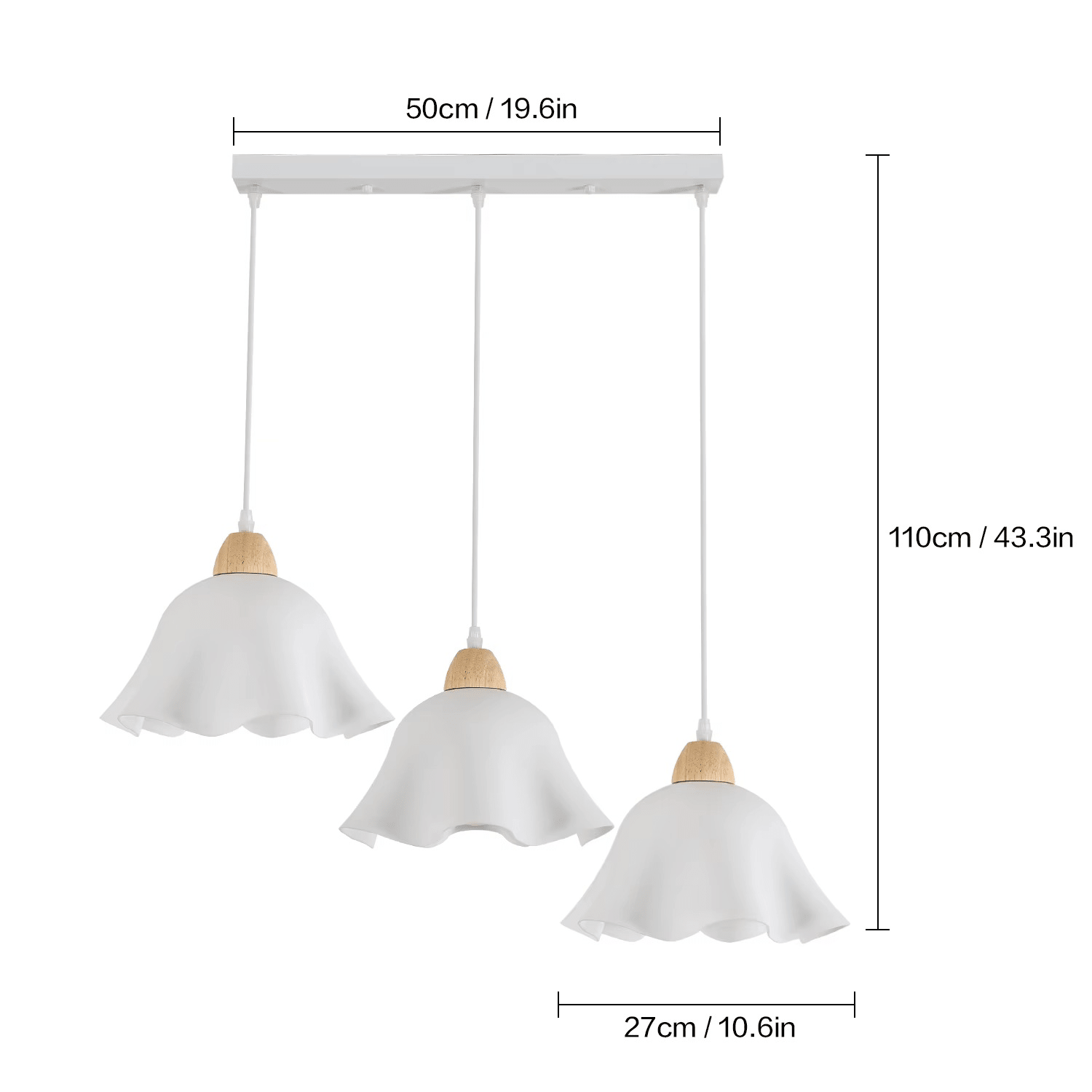 Suspension 3 lampes fleur en verre ZEWA - product_type_Atelier Luisiano