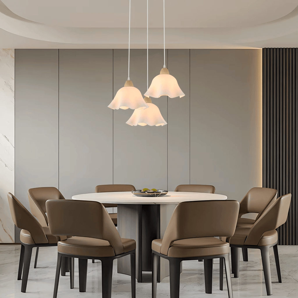 Suspension 3 lampes fleur en verre ZEWA - product_type_Atelier Luisiano