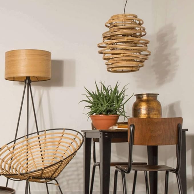 Suspension bohème en rotin TORELA - product_type_Floor lamp arc