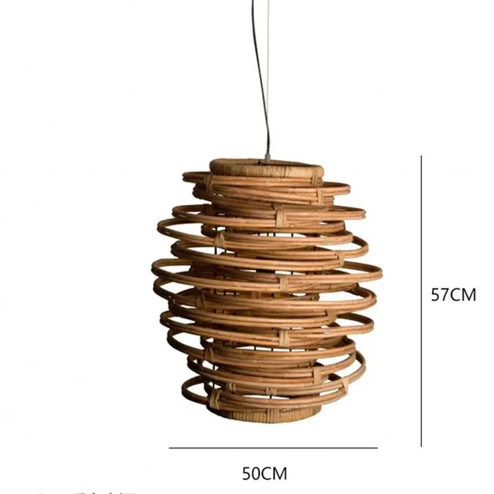 Suspension bohème en rotin TORELA - product_type_Floor lamp arc