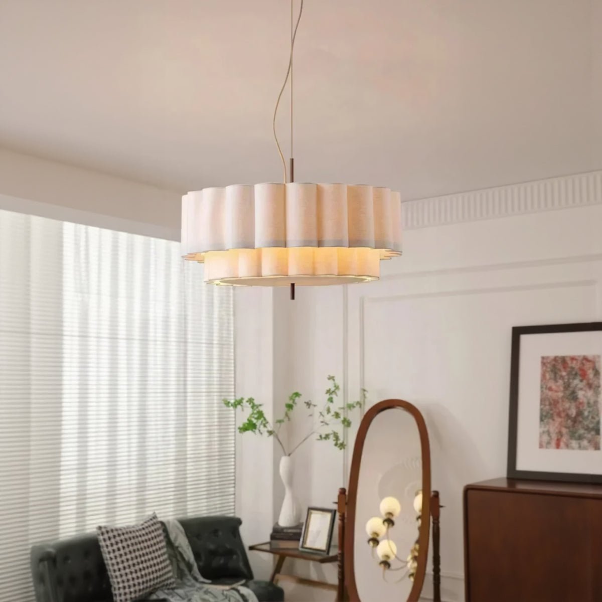 Suspension en lin ROZANA - product_type_Floor lamp arc