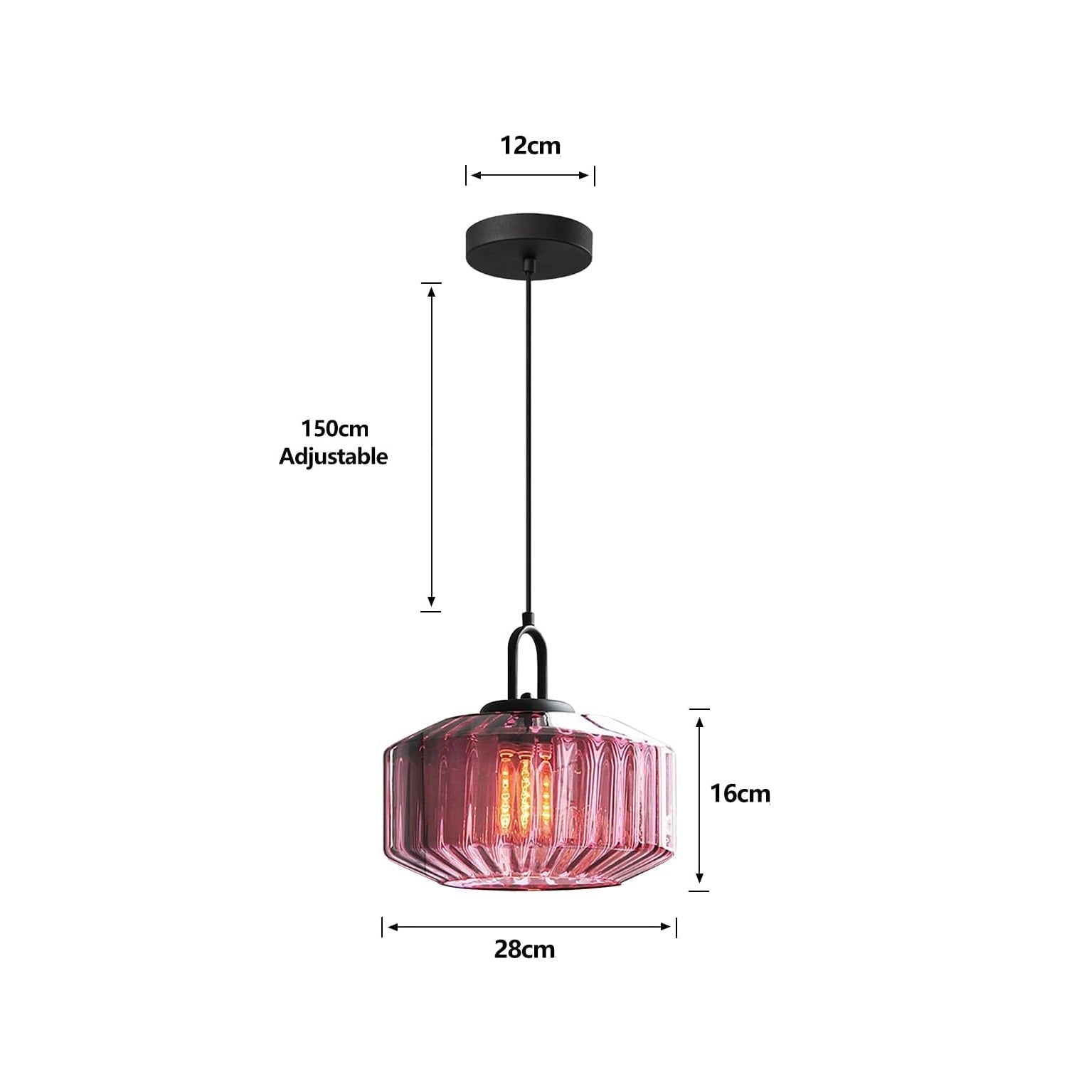 Suspension en verre colorée nervurée ORENA - product_type_Floor lamp arc