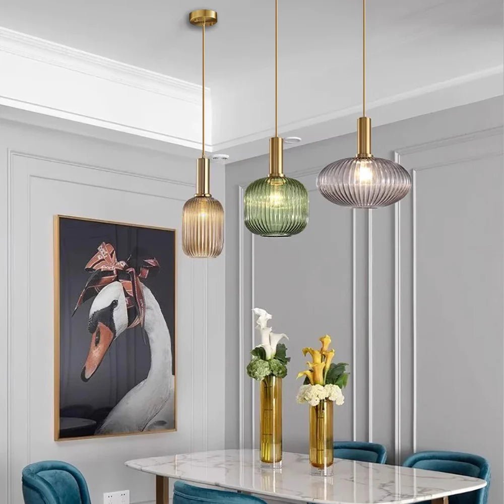 Suspension en verre nervurée YARVA - product_type_Floor lamp arc