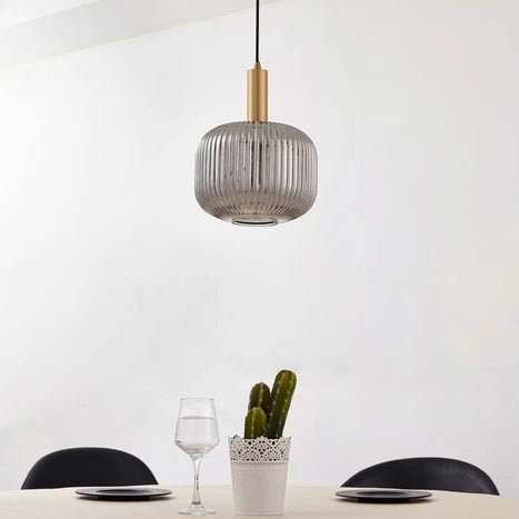 Suspension en verre nervurée YARVA - product_type_Floor lamp arc