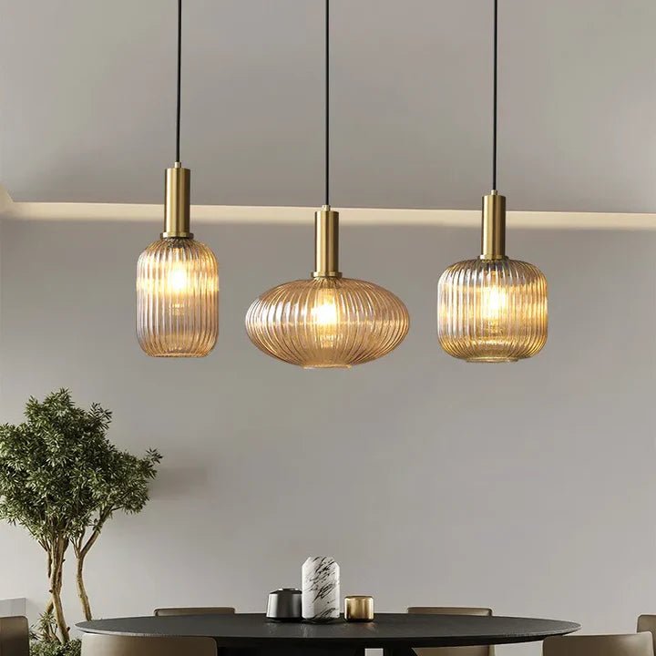 Suspension en verre nervurée YARVA - product_type_Floor lamp arc