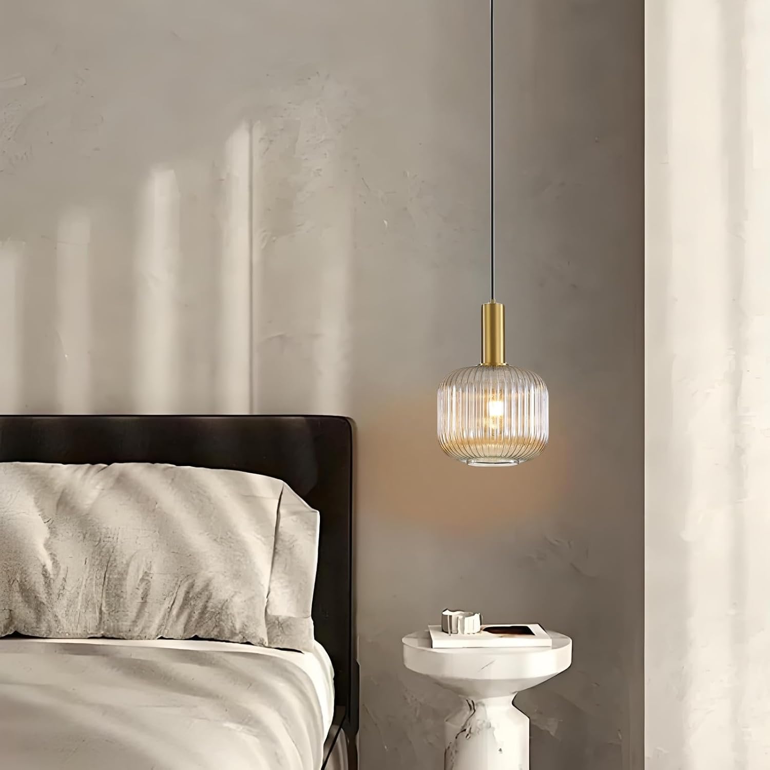 Suspension en verre nervurée YARVA - product_type_Floor lamp arc