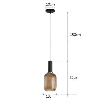 Suspension en verre nervurée YARVA - product_type_Floor lamp arc