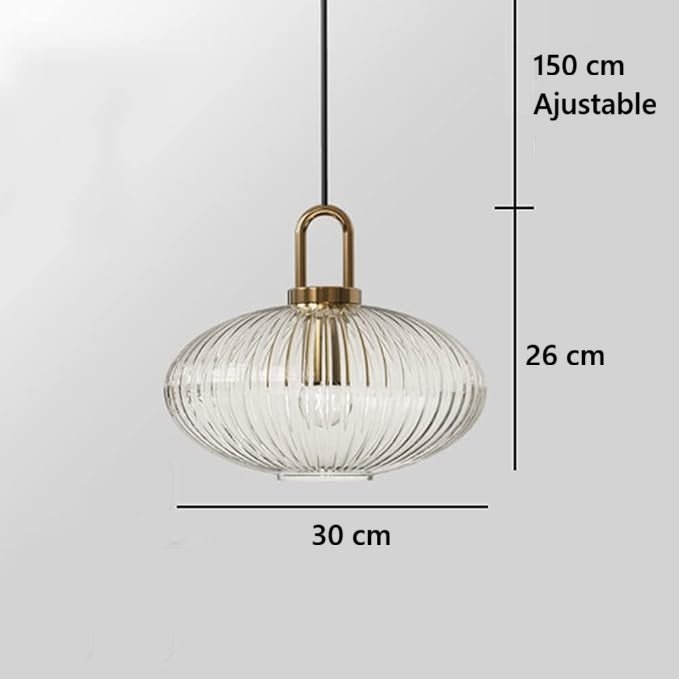 Suspension en verre strié vintage NARA - product_type_Atelier Luisiano