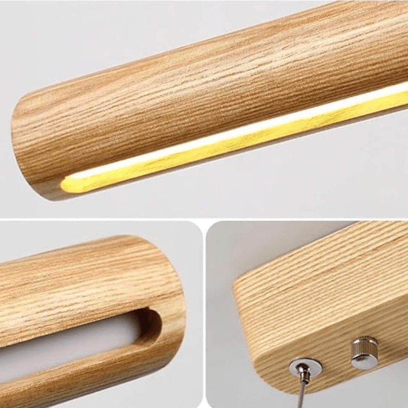 Suspension îlot cuisine LED en bois minimaliste LINEA - product_type_Atelier Luisiano