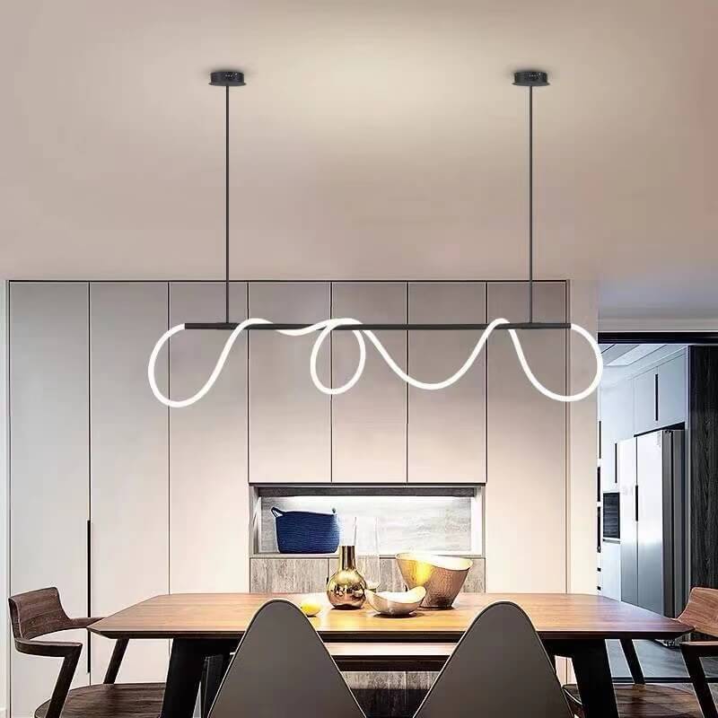 Suspension îlot cuisine LED en métal et silicone | FLEXITY - product_type_Floor lamp arc