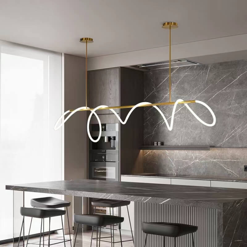 Suspension îlot cuisine LED en métal et silicone | FLEXITY - product_type_Floor lamp arc