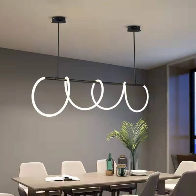 Suspension îlot cuisine LED en métal et silicone | FLEXITY - product_type_Floor lamp arc