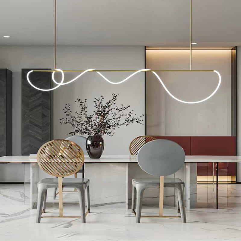 Suspension îlot cuisine LED en métal et silicone | FLEXITY - product_type_Floor lamp arc