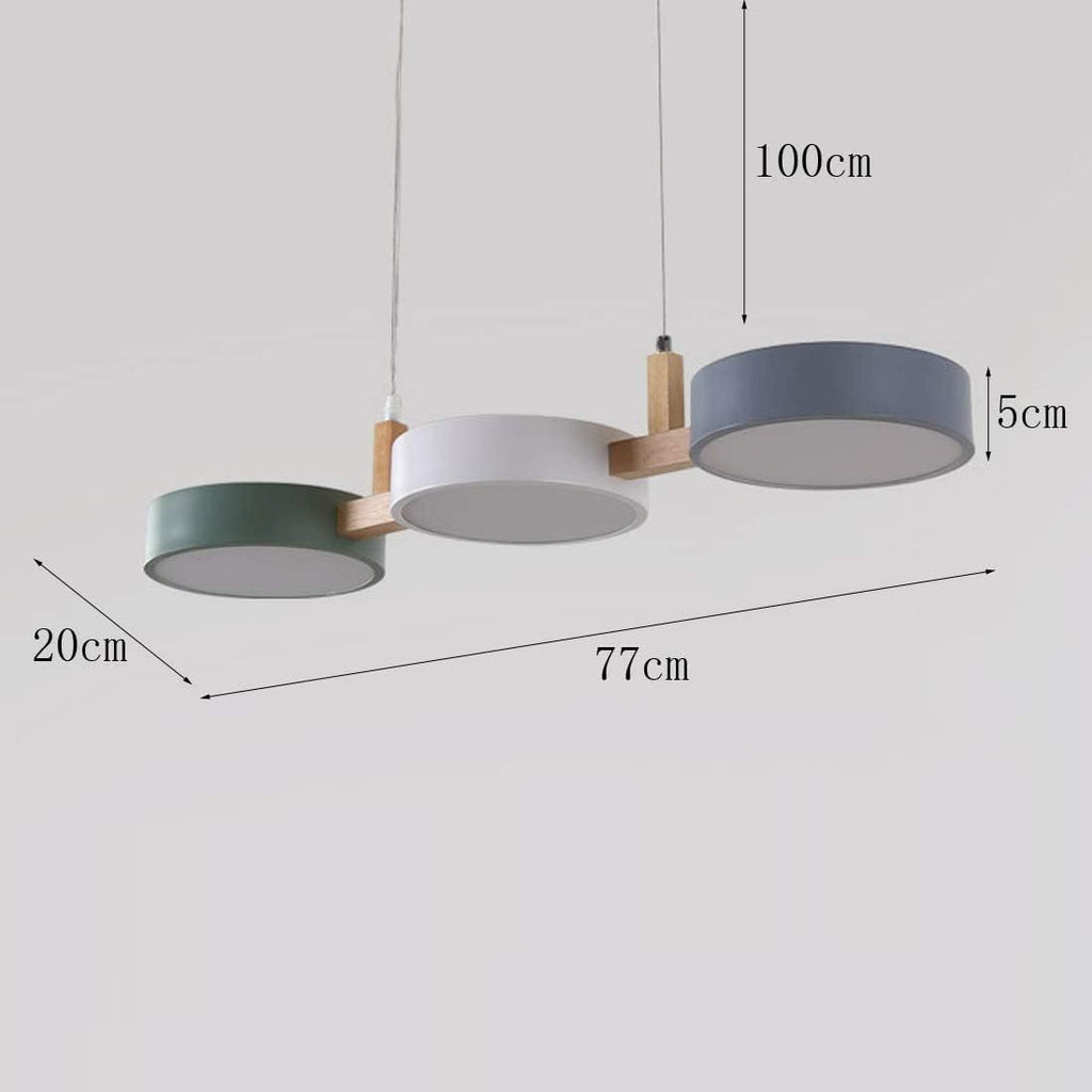 Suspension îlot cuisine LED Scandinave en métal et en bois TELOA - product_type_Floor lamp arc