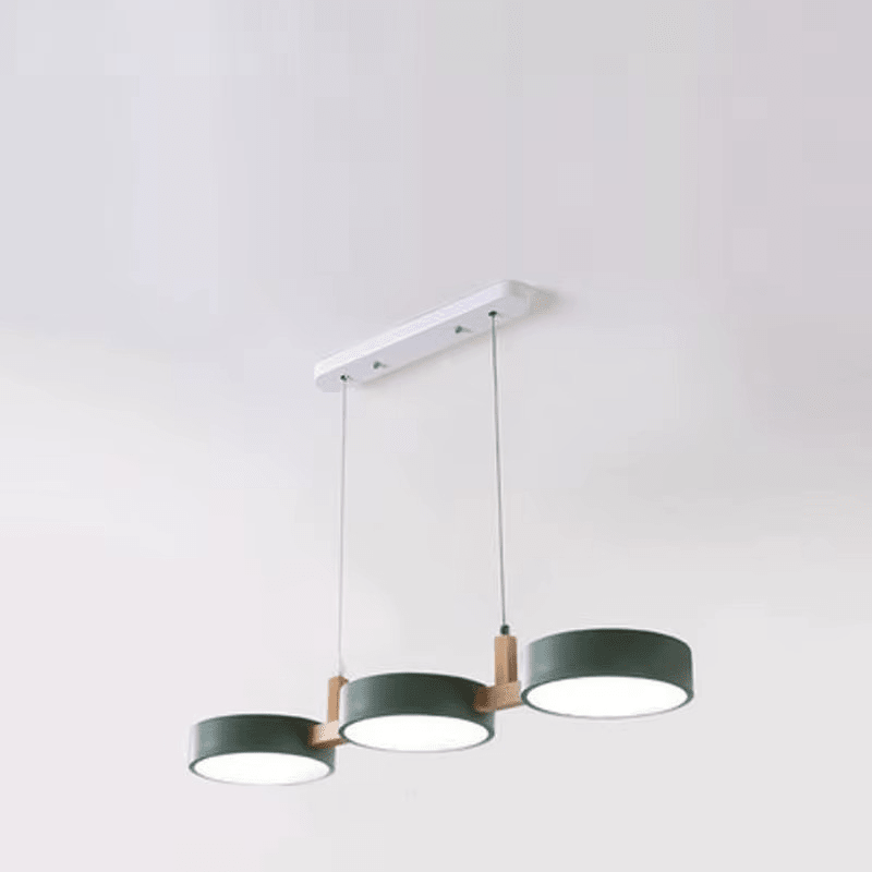 Suspension îlot cuisine LED Scandinave en métal et en bois TELOA - product_type_Floor lamp arc