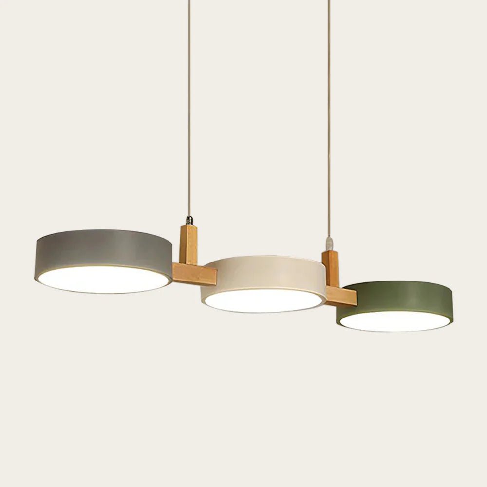 Suspension îlot cuisine LED Scandinave en métal et en bois TELOA - product_type_Floor lamp arc
