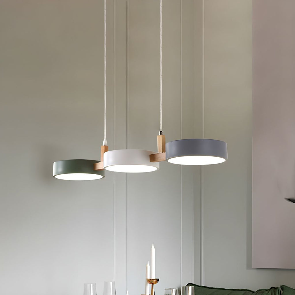 Suspension îlot cuisine LED Scandinave en métal et en bois TELOA - product_type_Floor lamp arc
