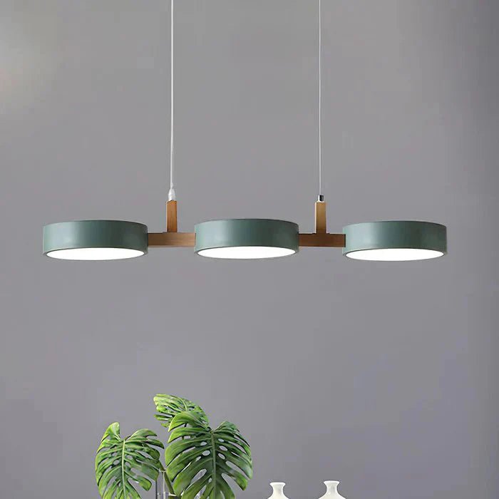 Suspension îlot cuisine LED Scandinave en métal et en bois TELOA - product_type_Floor lamp arc