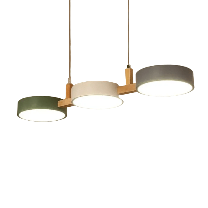 Suspension îlot cuisine LED Scandinave en métal et en bois TELOA - product_type_Floor lamp arc