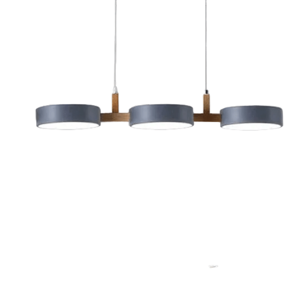 Suspension îlot cuisine LED Scandinave en métal et en bois TELOA - product_type_Floor lamp arc