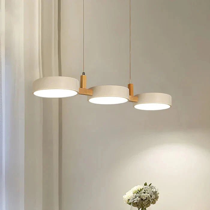 Suspension îlot cuisine LED Scandinave en métal et en bois TELOA - product_type_Floor lamp arc