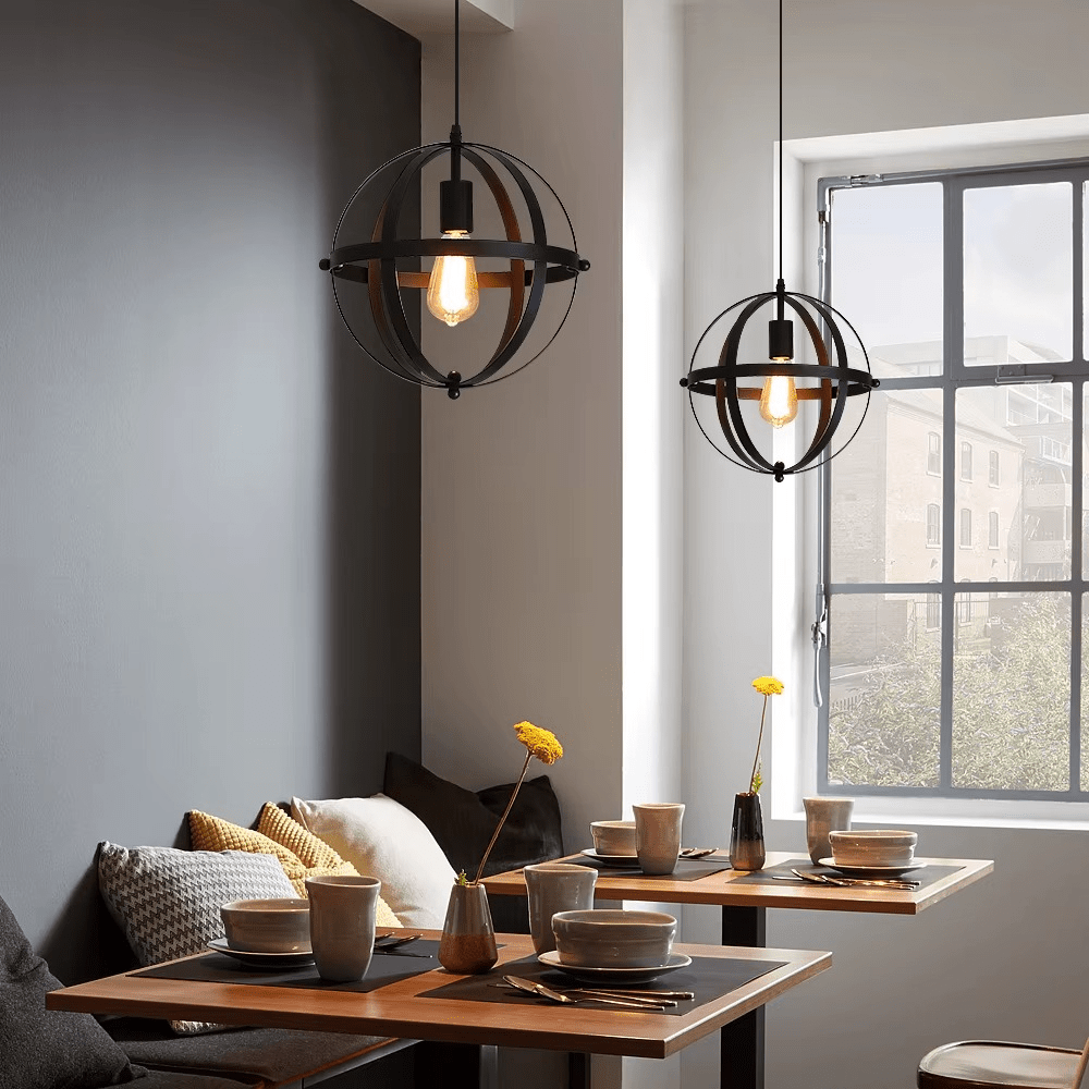 Suspension industrielle en métal noir RING - product_type_Atelier Luisiano