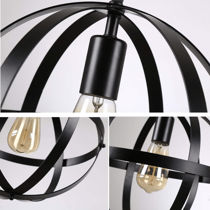 Suspension industrielle en métal noir RING - product_type_Atelier Luisiano