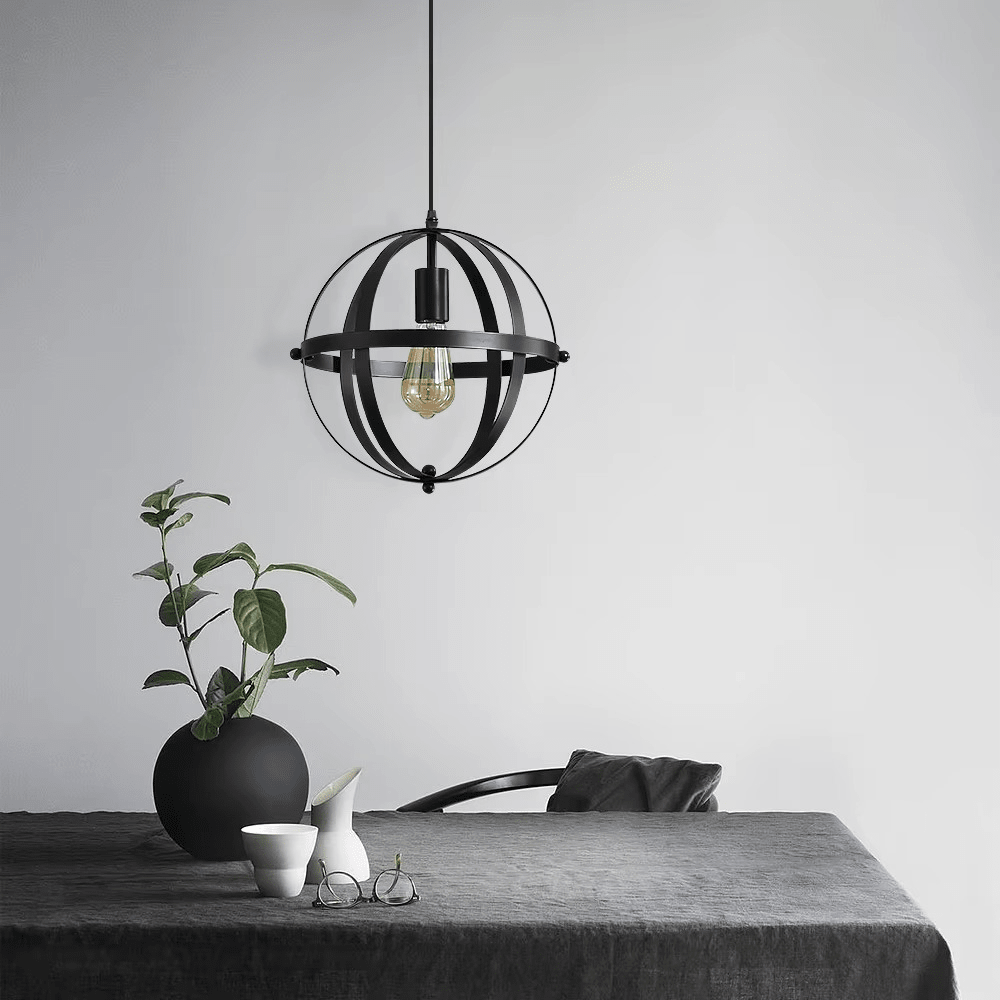 Suspension industrielle en métal noir RING - product_type_Atelier Luisiano