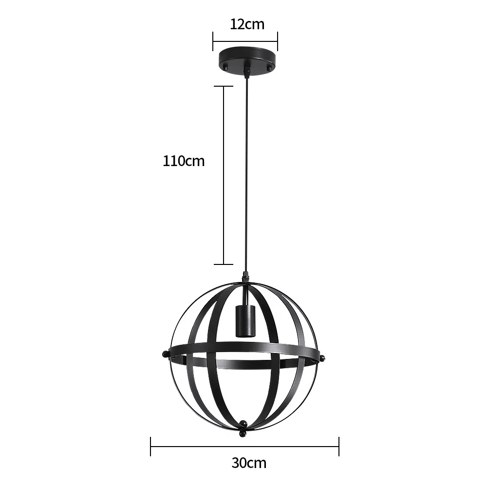 Suspension industrielle en métal noir RING - product_type_Atelier Luisiano