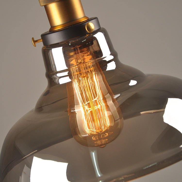Suspension industrielle en verre fumé ROMINA - product_type_Floor lamp arc