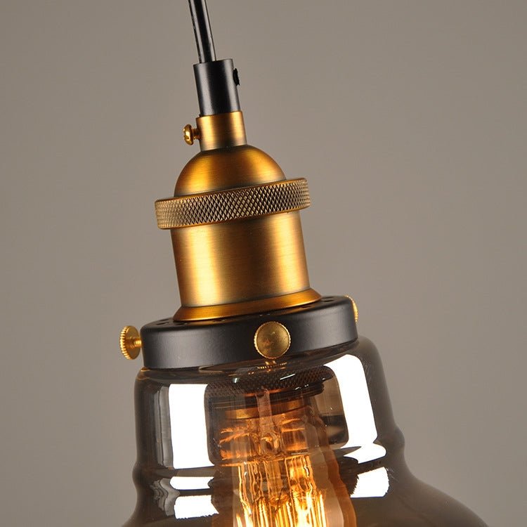 Suspension industrielle en verre fumé ROMINA - product_type_Floor lamp arc