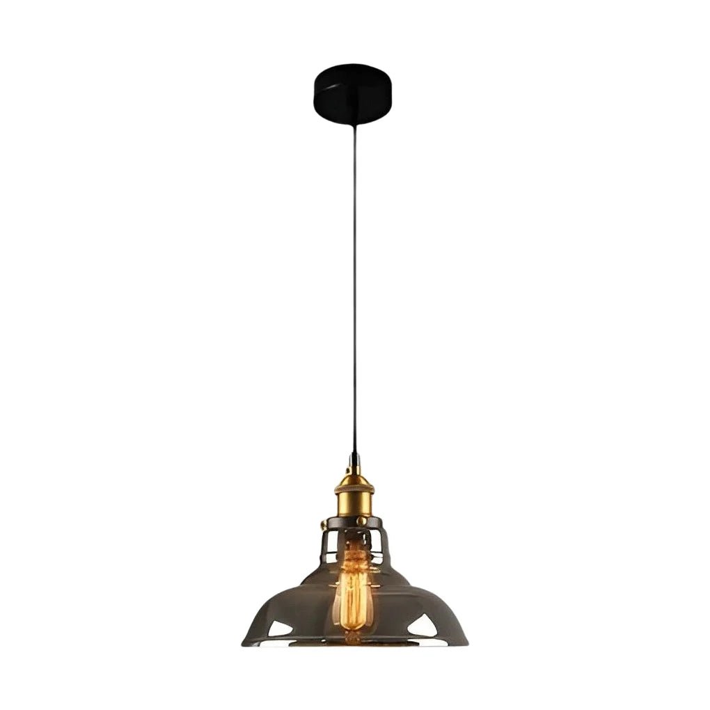 Suspension industrielle en verre fumé ROMINA - product_type_Floor lamp arc