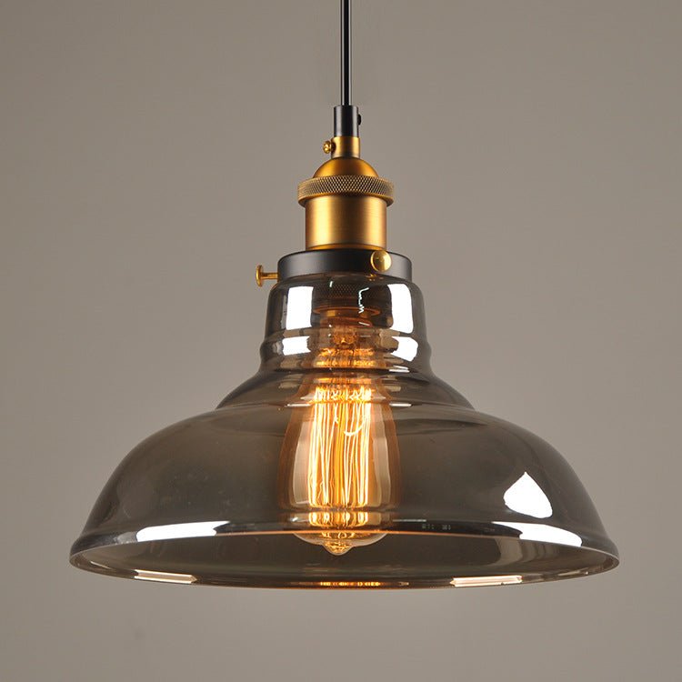 Suspension industrielle en verre fumé ROMINA - product_type_Floor lamp arc