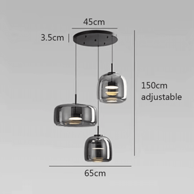 Suspension LED en verre fumé NOCA - product_type_Floor lamp arc