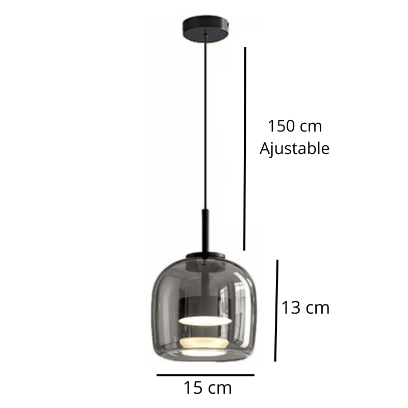 Suspension LED en verre fumé NOCA - product_type_Floor lamp arc