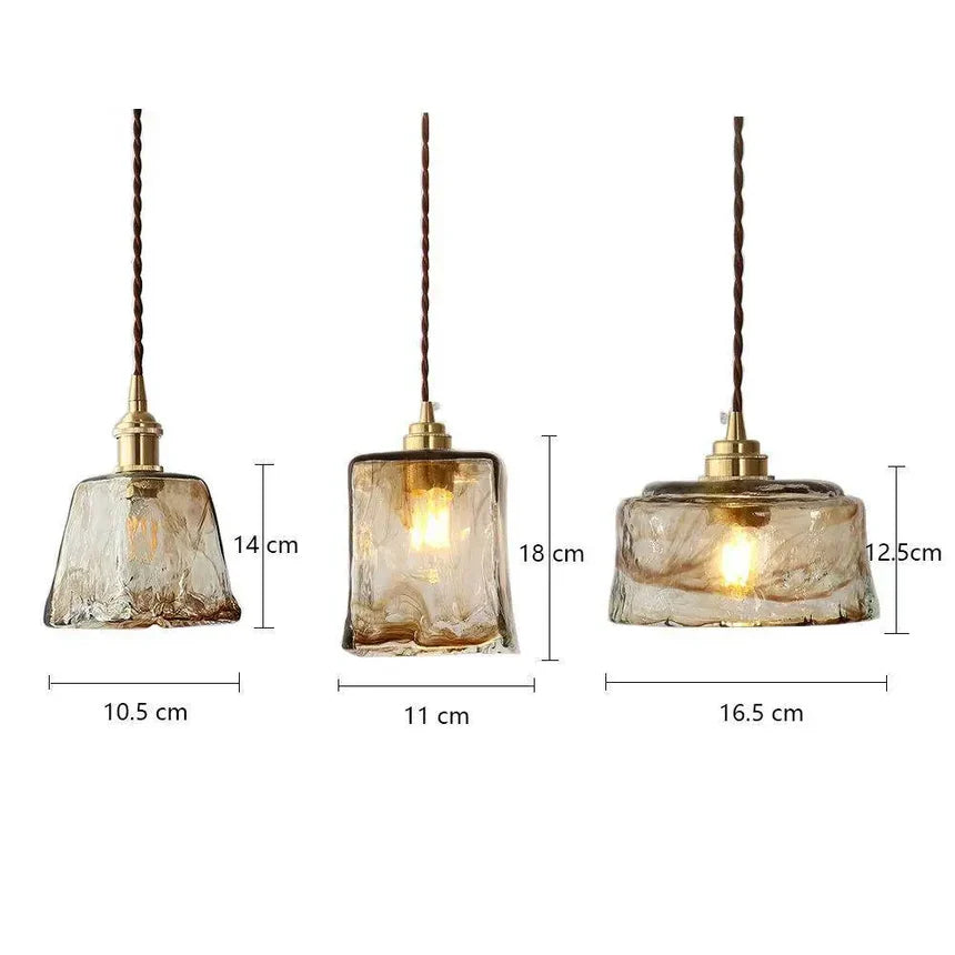 Suspension en verre vintage VALENKA