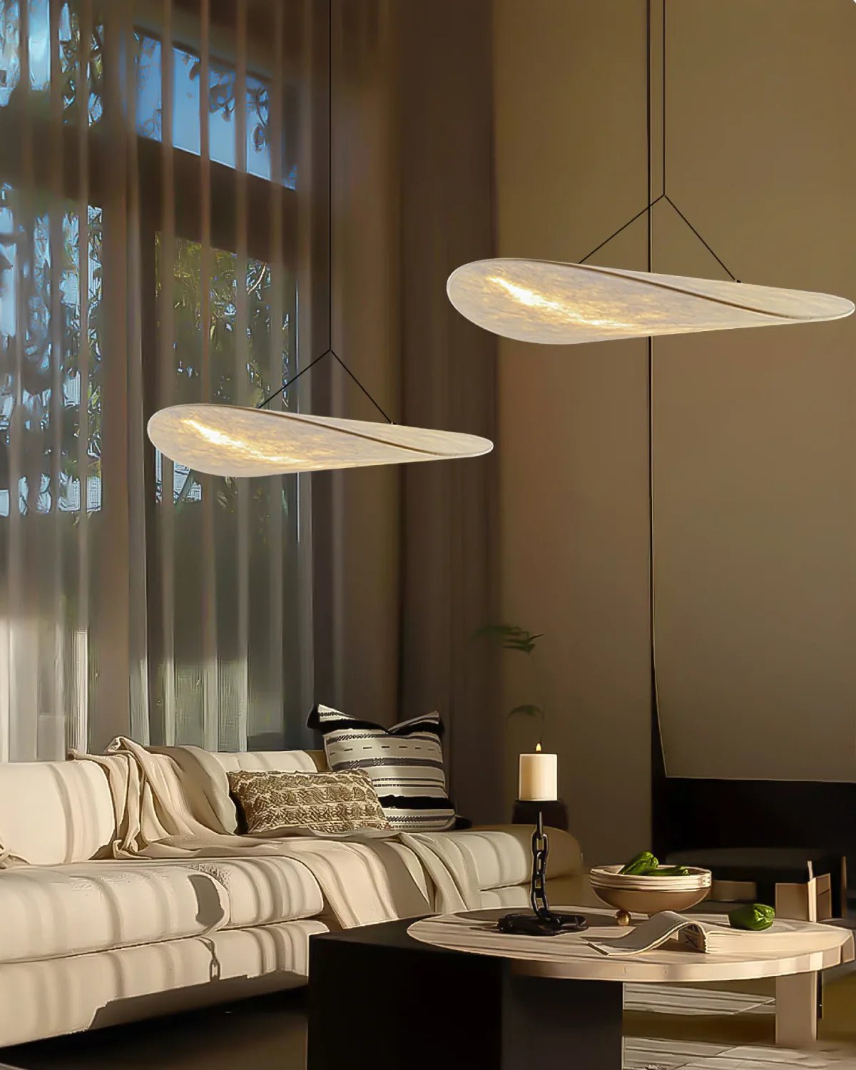 Suspension style japonais en soie JAPINA - product_type_Floor lamp arc