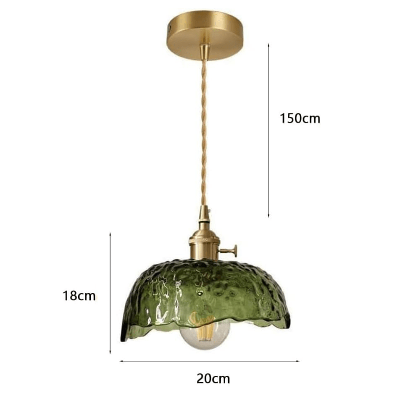 Suspension vintage en verre texturé ZANIA - product_type_Atelier Luisiano