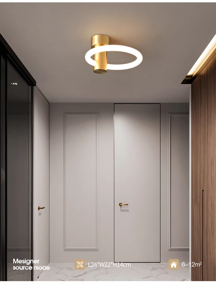 Applique murale LED scandinave en laiton │ MDOUAR